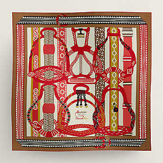 【HERMES】カシミアとシルク Fantaisie d'Etriers ショール140 fantaisie-d-etriers-shawl-140-